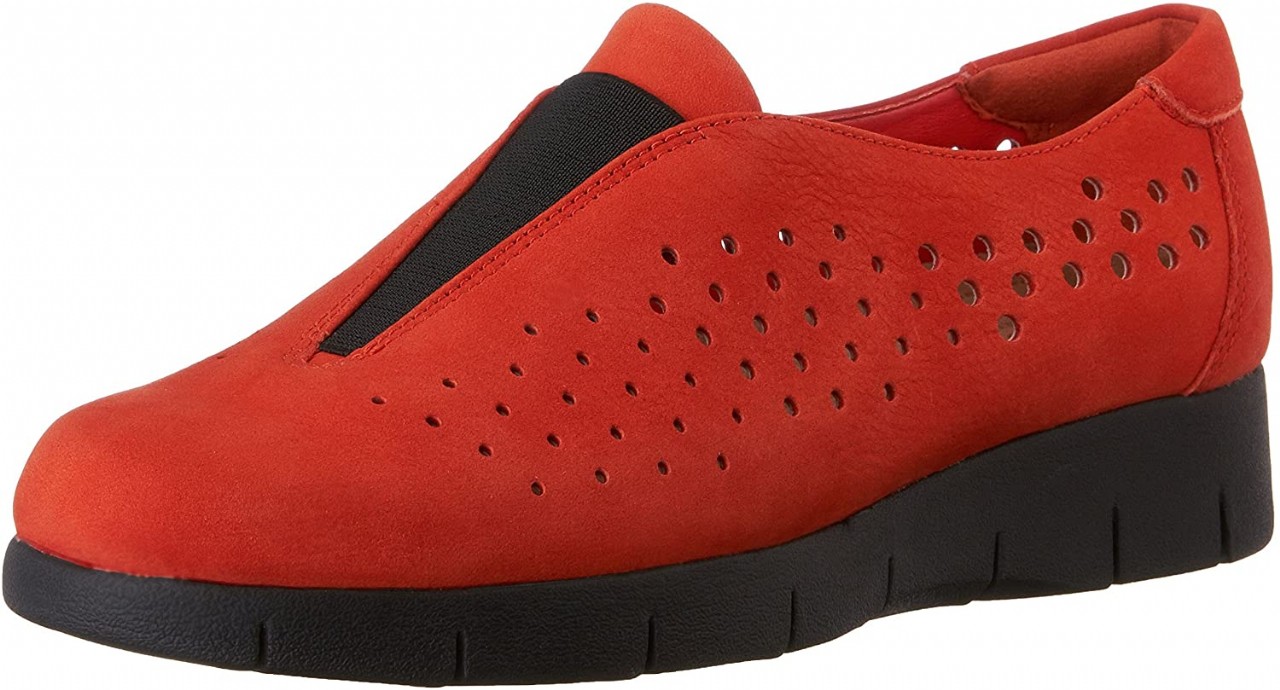 Red clarks shoes for women