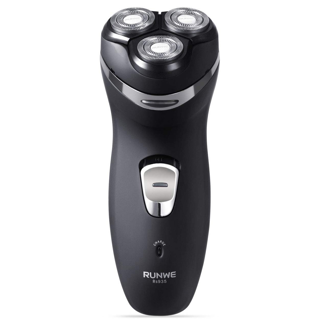 RUNWE MuteShave Electric Razor, Men's Cordless Rechargeable Rotary Shaver with Pop-Up Beard trimmer