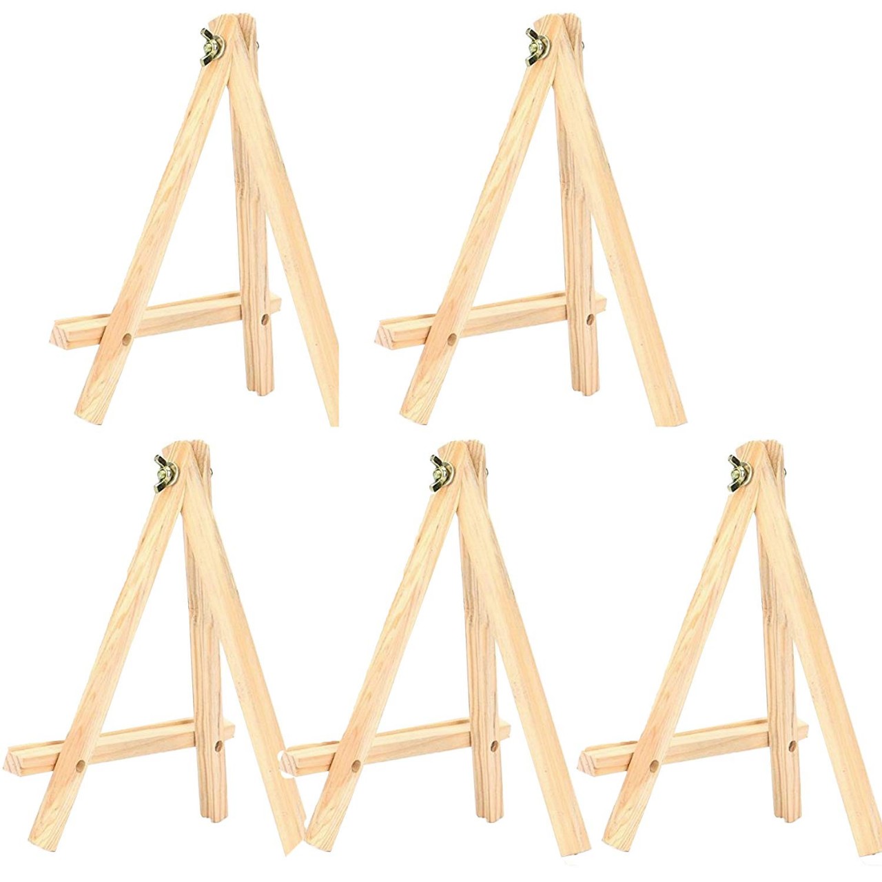 Salome Idea 9Inch Tall Tripod Easel Natural Pine Wood (Pack of 5 Easels)