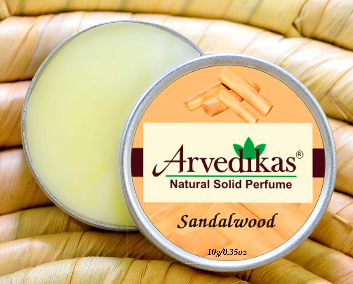 Sandalwood Natural Solid Perfume Sandalwood Perfume Essential Oil Blend Perfume Organic Vegan Travel