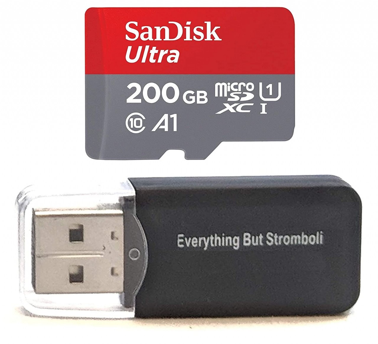 SanDisk 200GB Ultra Micro SDXC Memory Card Bundle Works with Samsung Galaxy A6, A6+, A8, A8 Star