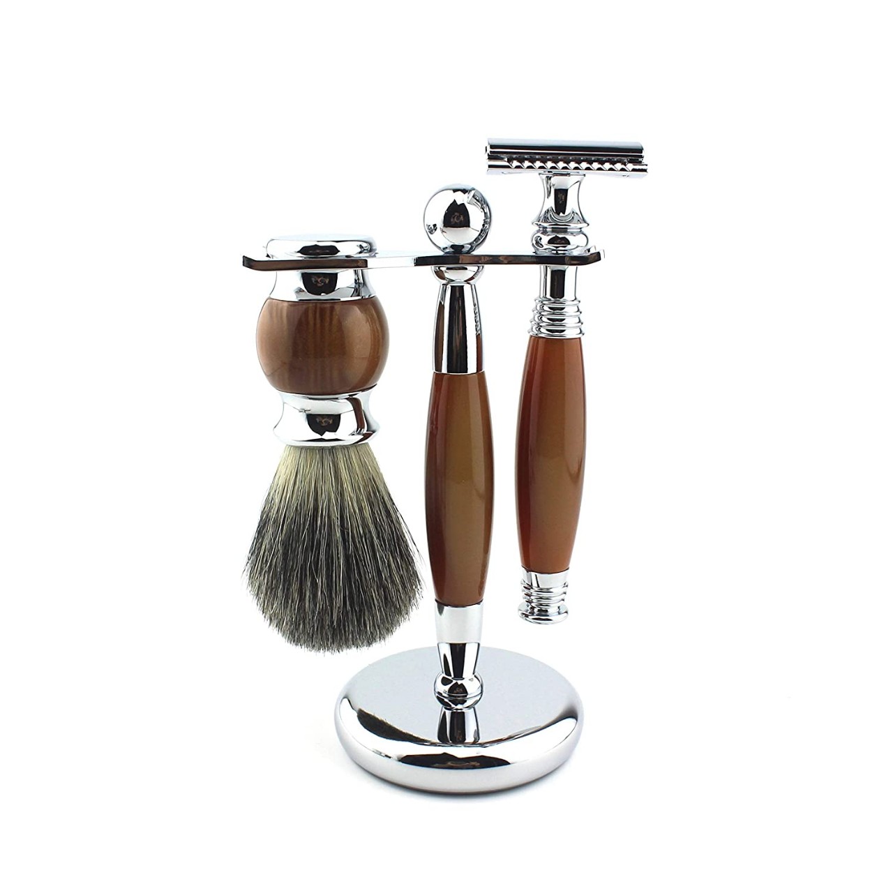 Shaving Kit for Men Wet Shave Safety Razor with 10 blades, Shaving