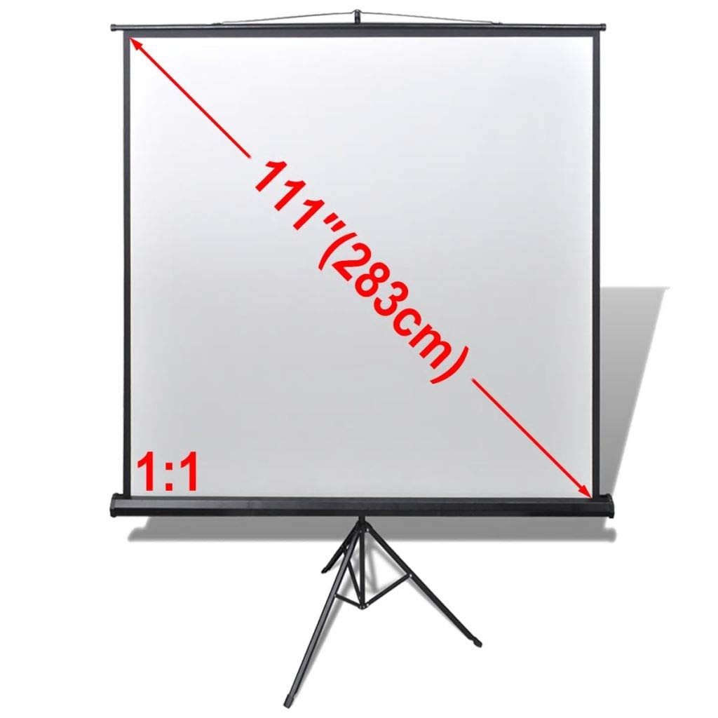 SKB family Manual Projection Screen/Height Adjustable Stand 78.7x78.7 inch 1:1, Size: 78.7 x 78.7 in