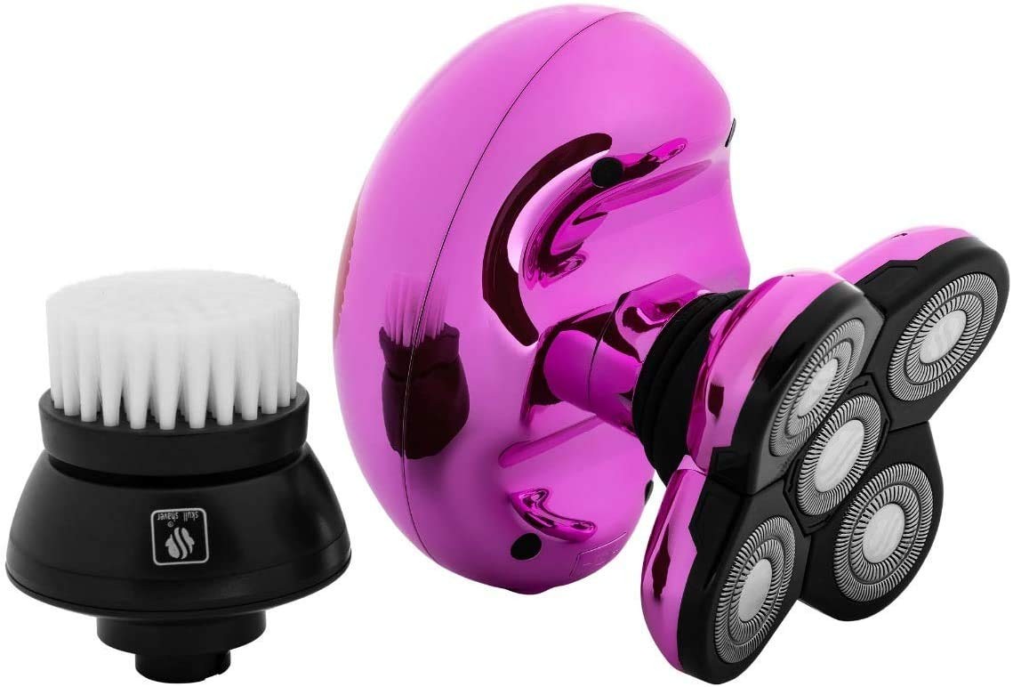 Skull Shaver Butterfly Kiss Rose Pink 5 Head Electric Razor for Women's Leg and Body Painless Cordle