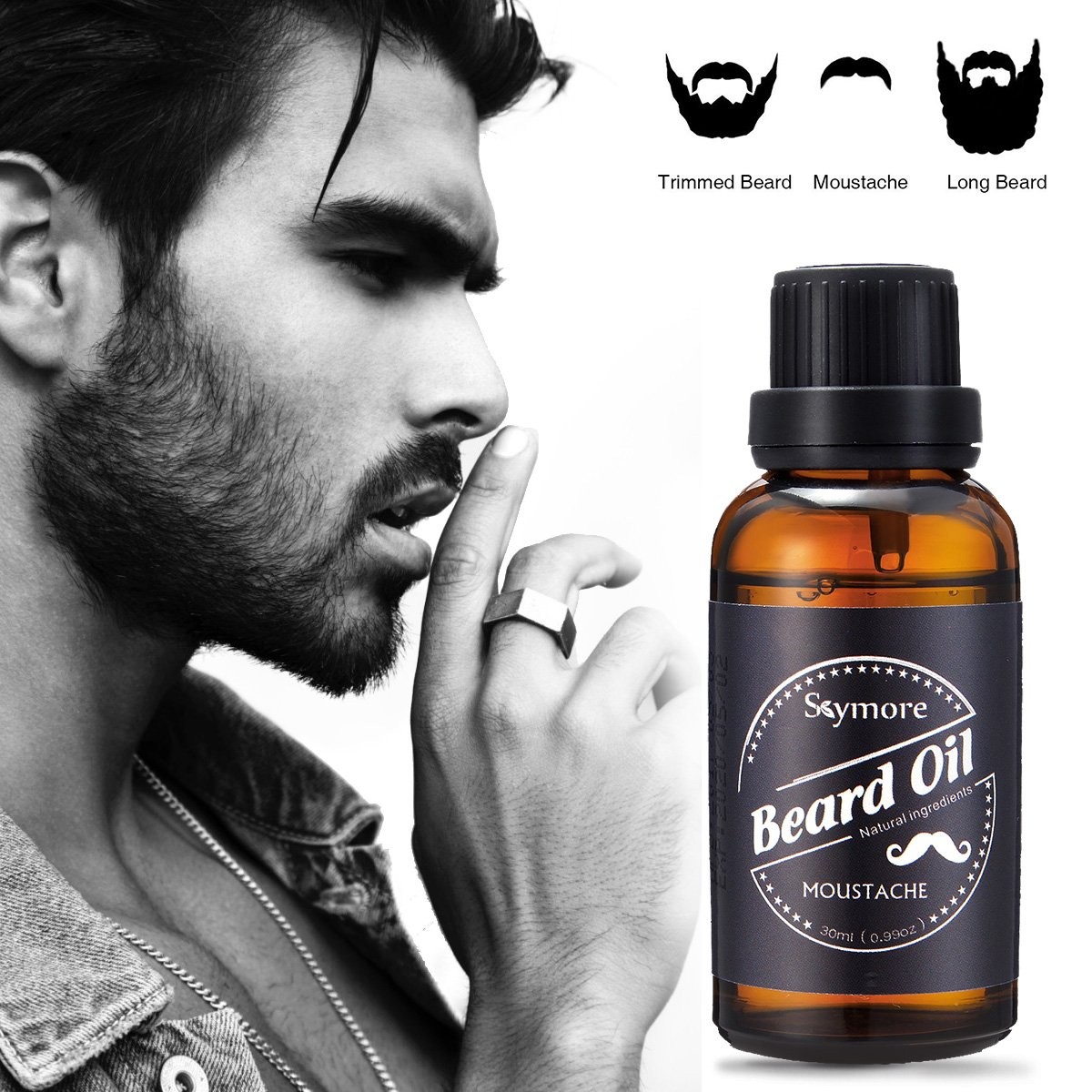 Skymore 30ml Beard Care Oil, 100% Pure Blend of Natural Ingredients, Beard Growth & Mustache Care