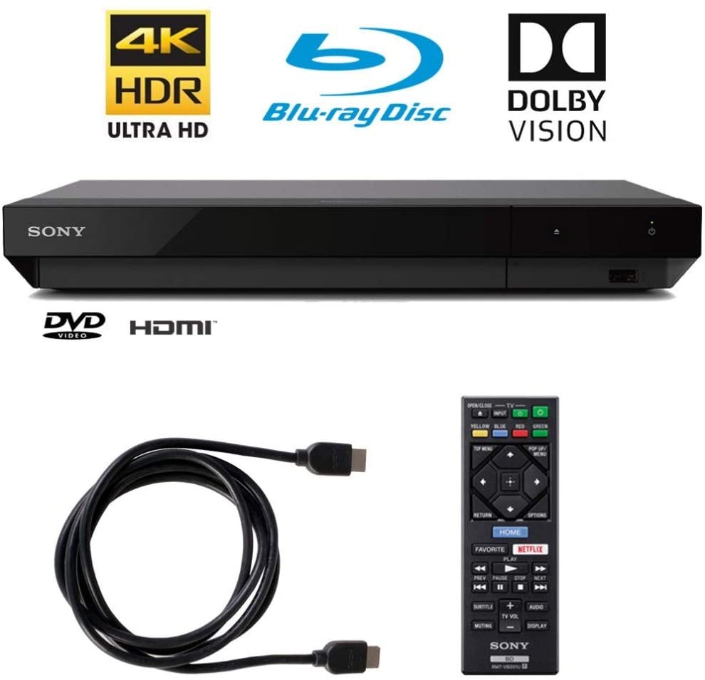 Sony 4K Ultra HD Blu Ray Player con 4K HDR y Dolby Vision + 6FT HDMI Cable - (UBP-X700)