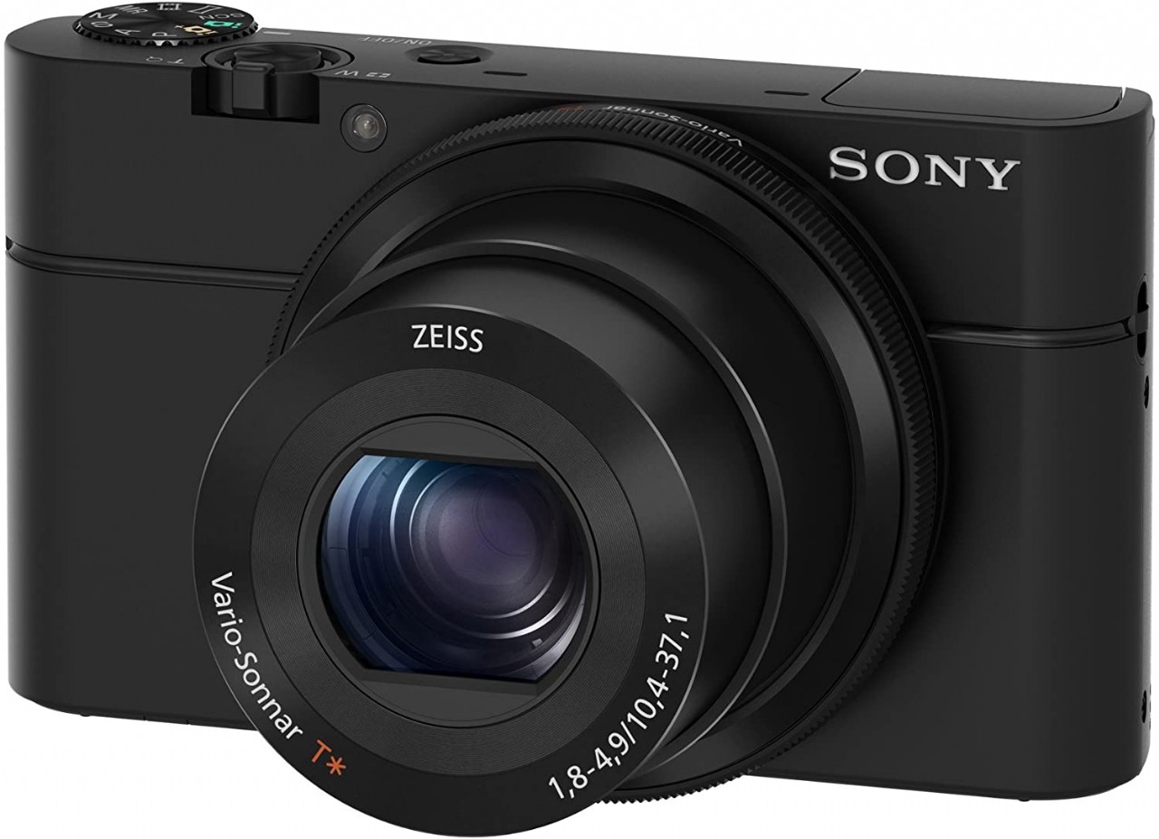 Sony RX100 20.2 MP Premium Compact Digital Camera w/ 1-inch sensor 28-100mm ZEISS zoom lens 3inc LCD