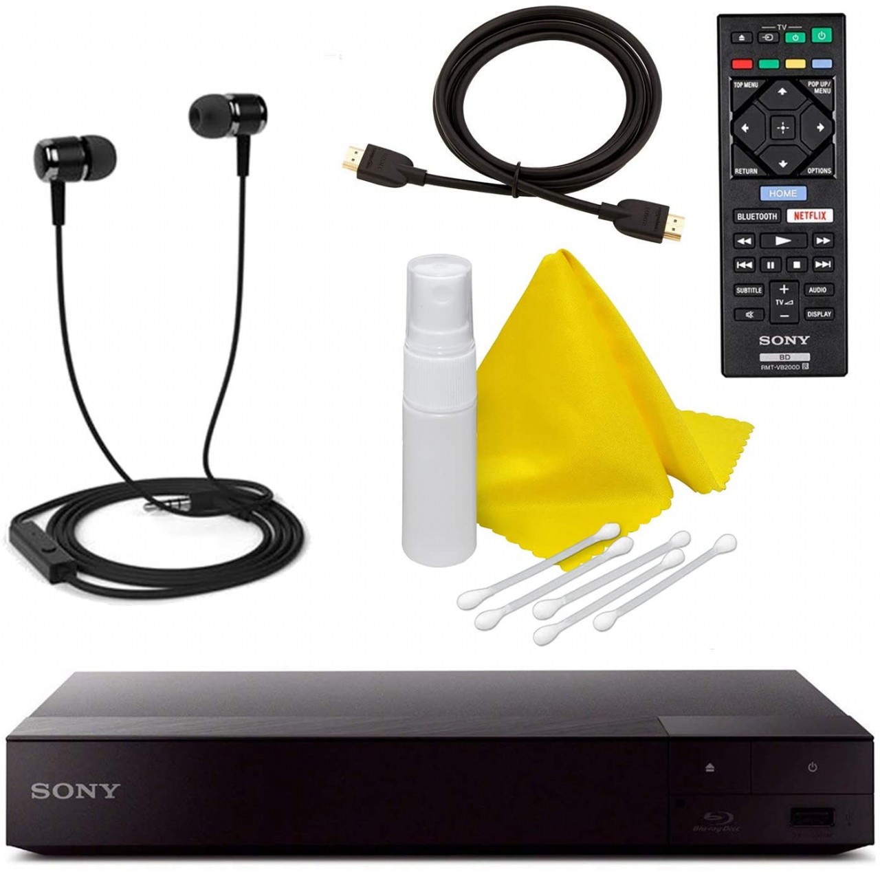 Sony S6700 - Reproductor de Blu-ray 4K con Wi-Fi y mando a distancia, incluye kit de mantenimiento