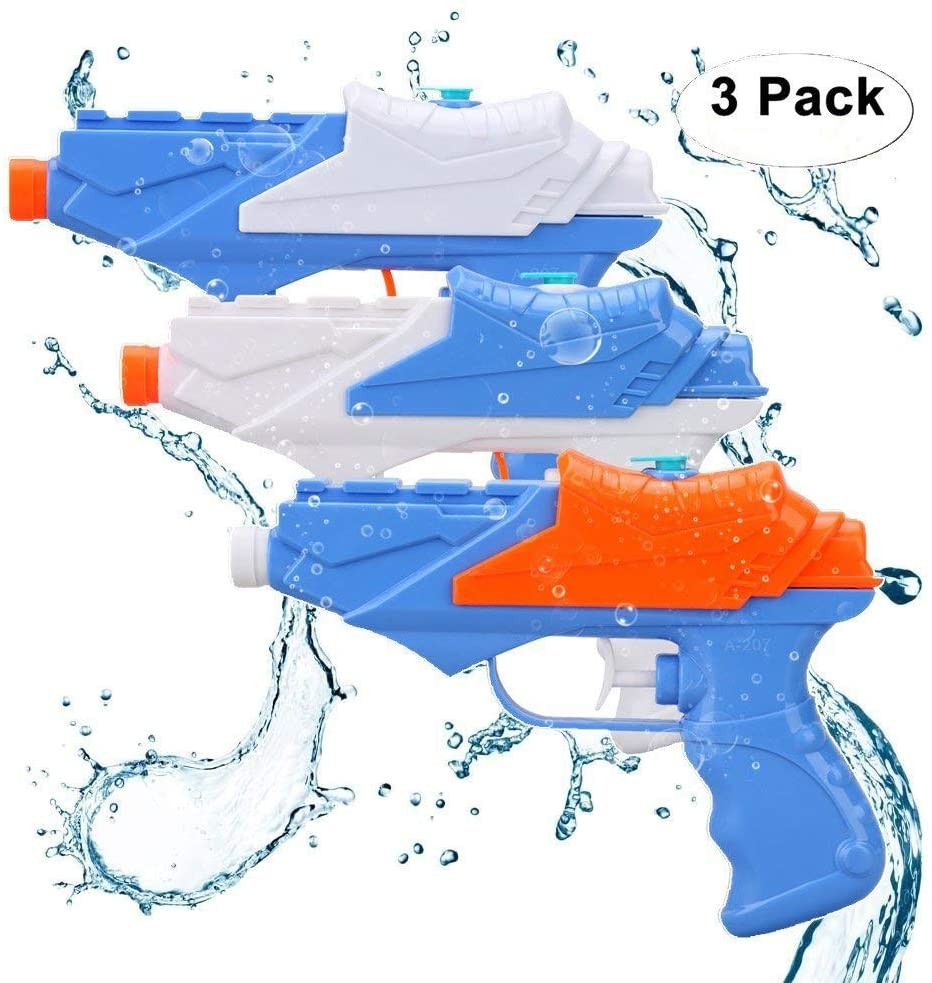 Sotodik 3PCS Water Guns Super Soaker Gun Large Capacity Summer Beach Toys Water Pistol for Kids Best