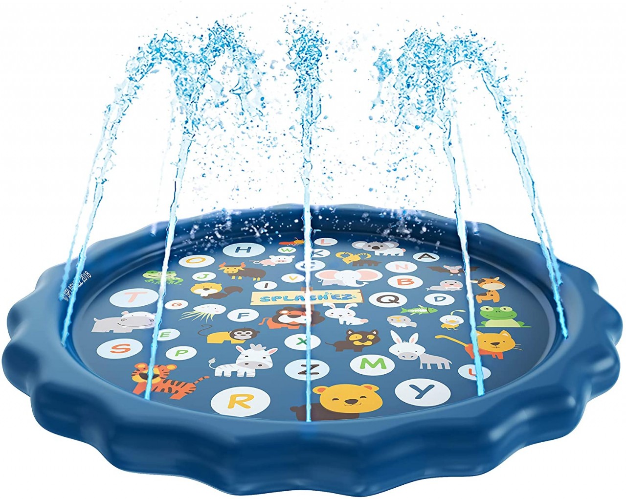 SplashEZ 3-in-1 Sprinkler for Kids, Splash Pad, and Wading Pool for Learning – Children’s Sprinkler