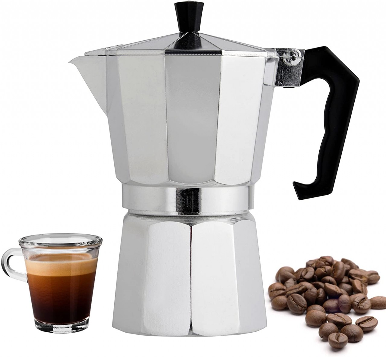 Classic Stovetop Espresso Maker for Great Flavored Strong Espresso