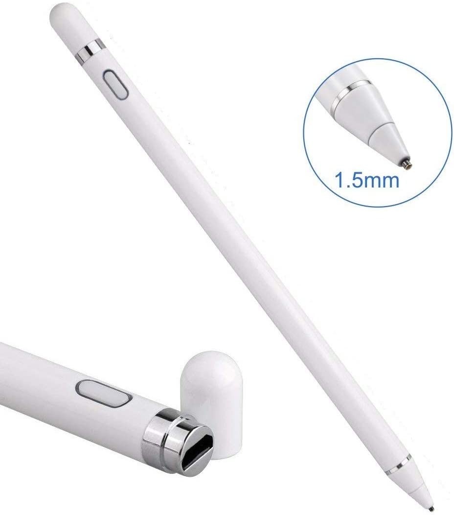 Stylus Pen for Touch Screens, Rechargeable 1.5mm Fine Point Smart Pencil Active Stylus Digital Pen