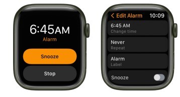 Tap the alarm in the list of alarms, then turn off Snooze