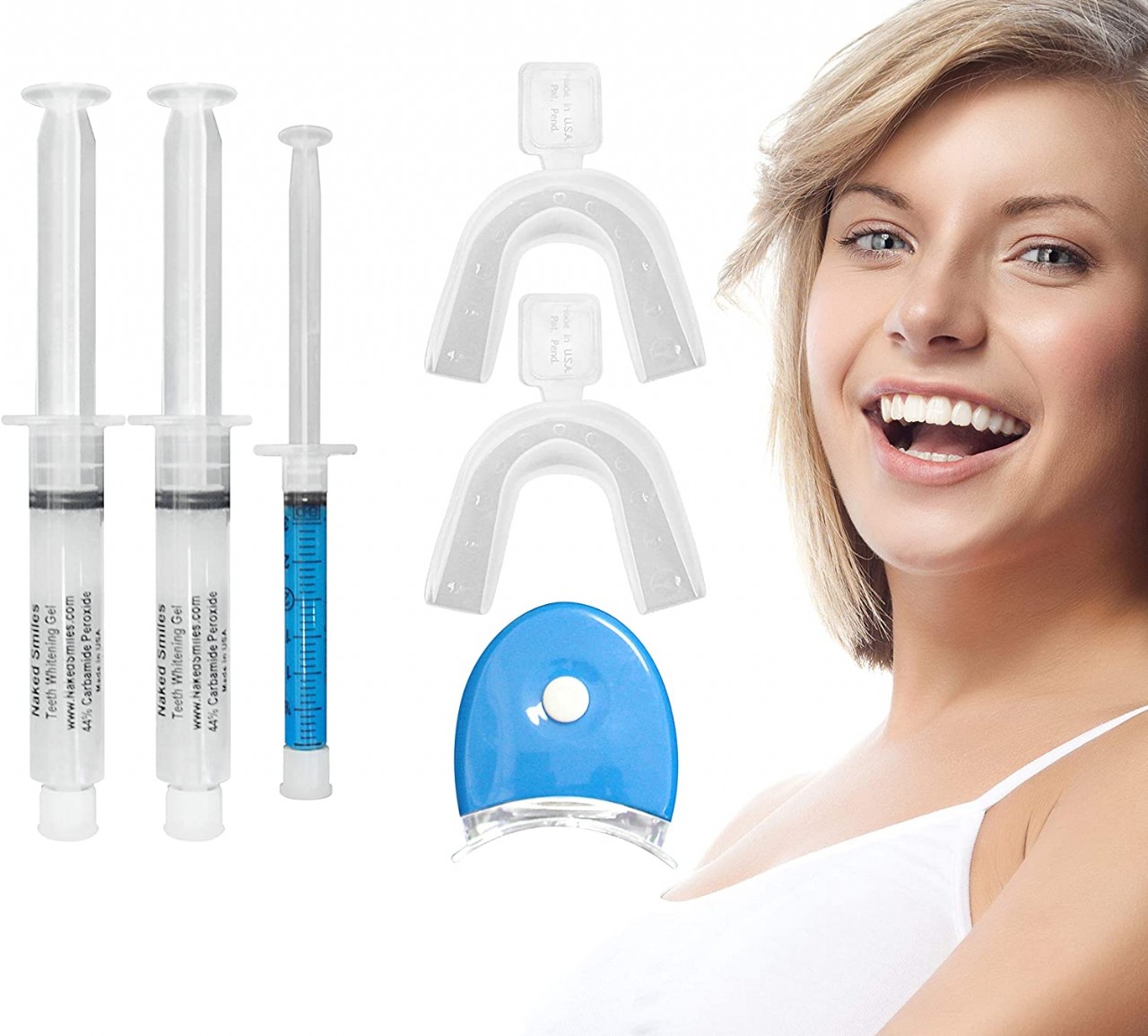 Teeth Whitening Gel | 44% Carbamide Peroxide Brighter White Bleaching (2) XL 10CC Syringe, Remineral