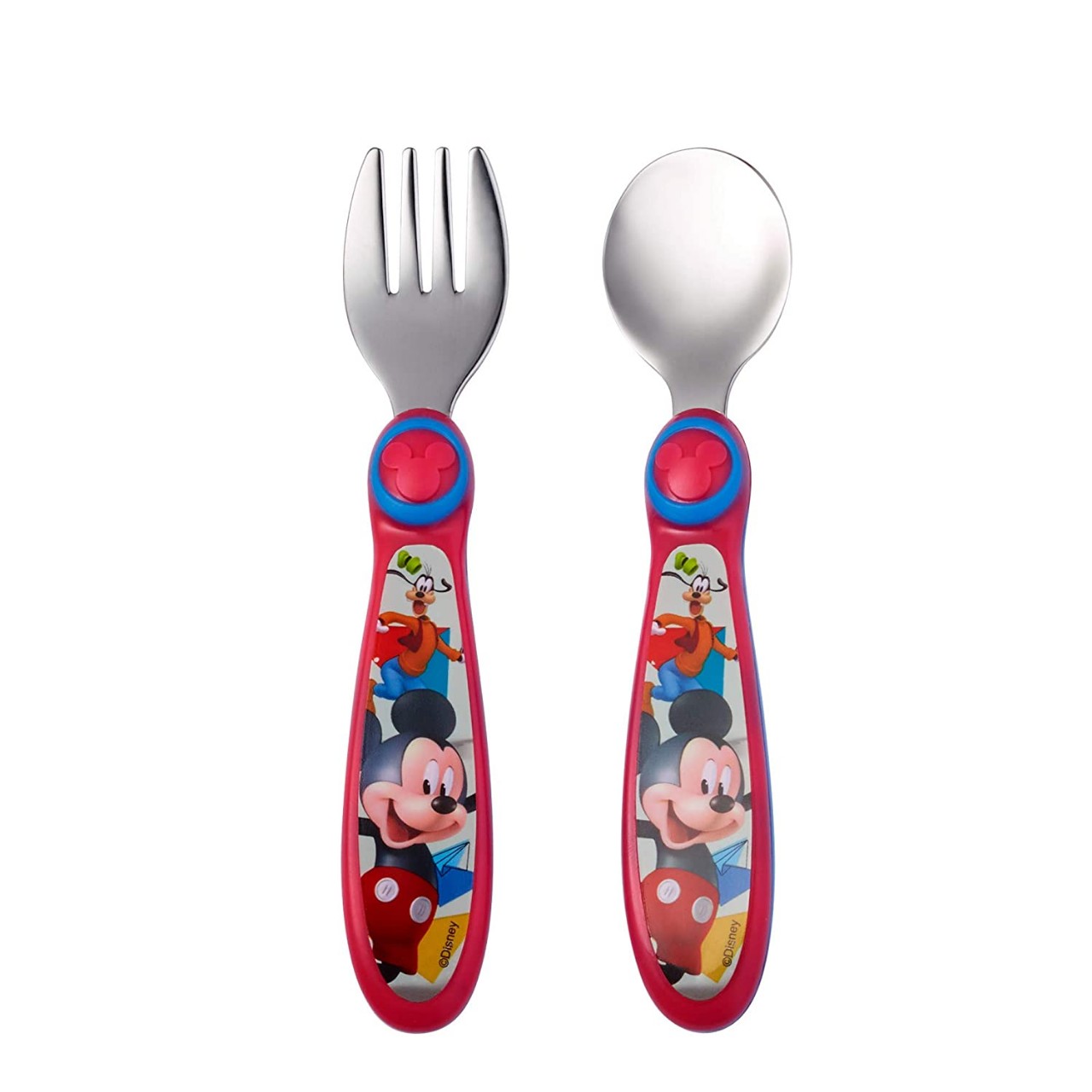 The First Years Disney Baby Mickey Mouse Stainless Steel Flatware for Kids