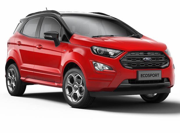 The fuel tank capacity and fuel consumption per 100 km for the Ford EcoSport