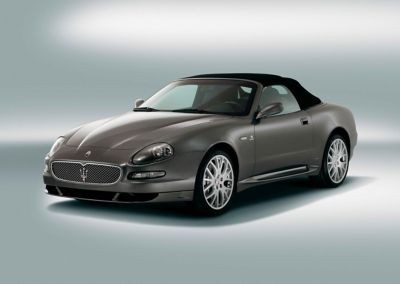 The recommended oil type and capacity for the Maserati Spyder
