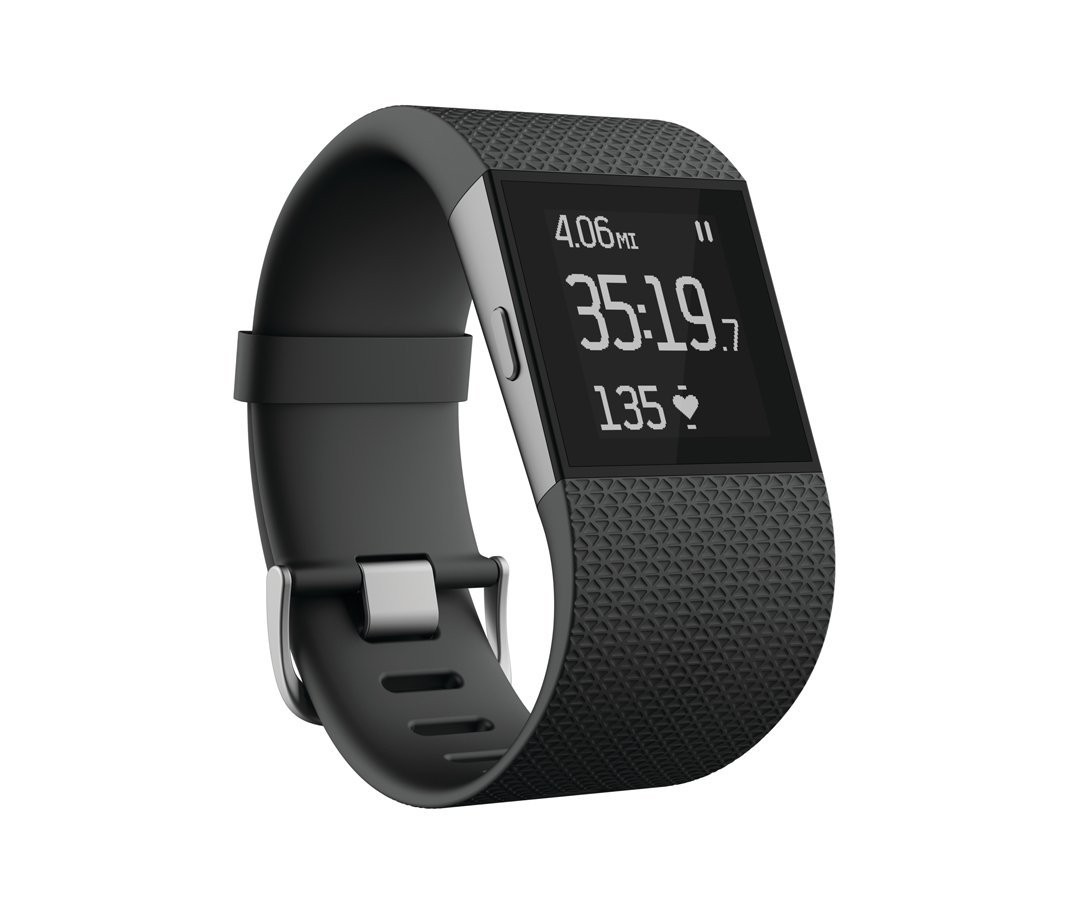 What are the steps to adjust the date and time on my Fitbit Surge?