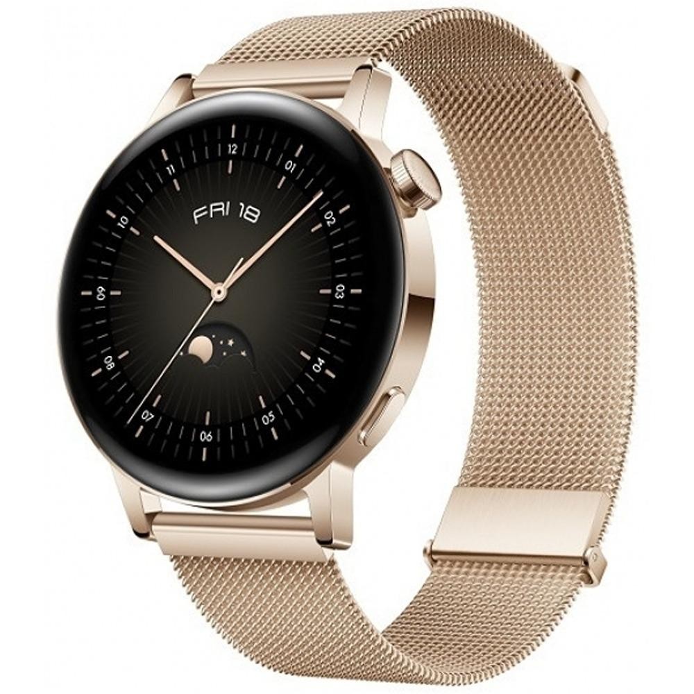 To adjust the time on the Huawei Watch GT 3 Elegant Milanese