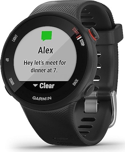 To set the date and time on your Garmin Forerunner 45S watch