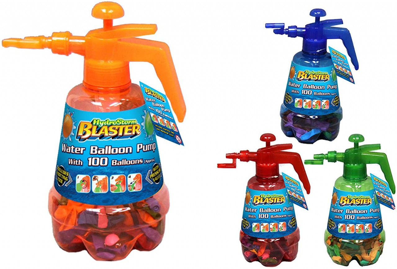 Toyland Hydro Storm Blaster Water Balloon Pump with Multicoloured 100 Balloons