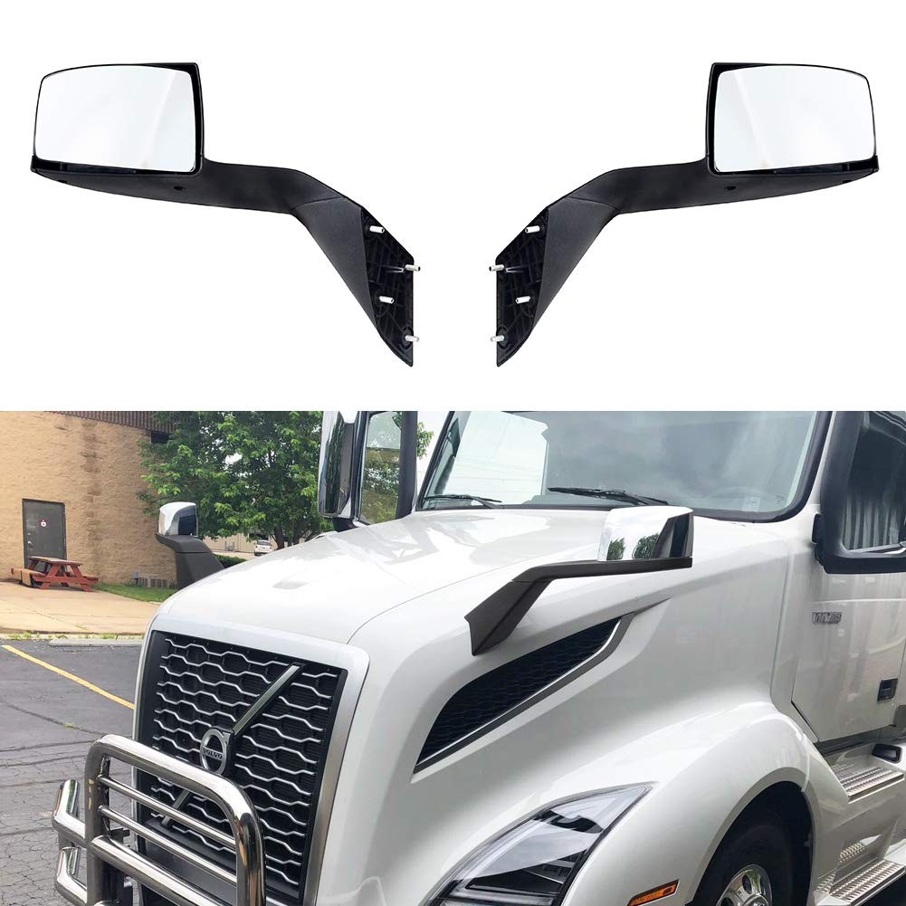 Truck Hood Mirrors Fit 2004-2017 Volvo VNL 82361058 82361059 (Left+Right(Silver))