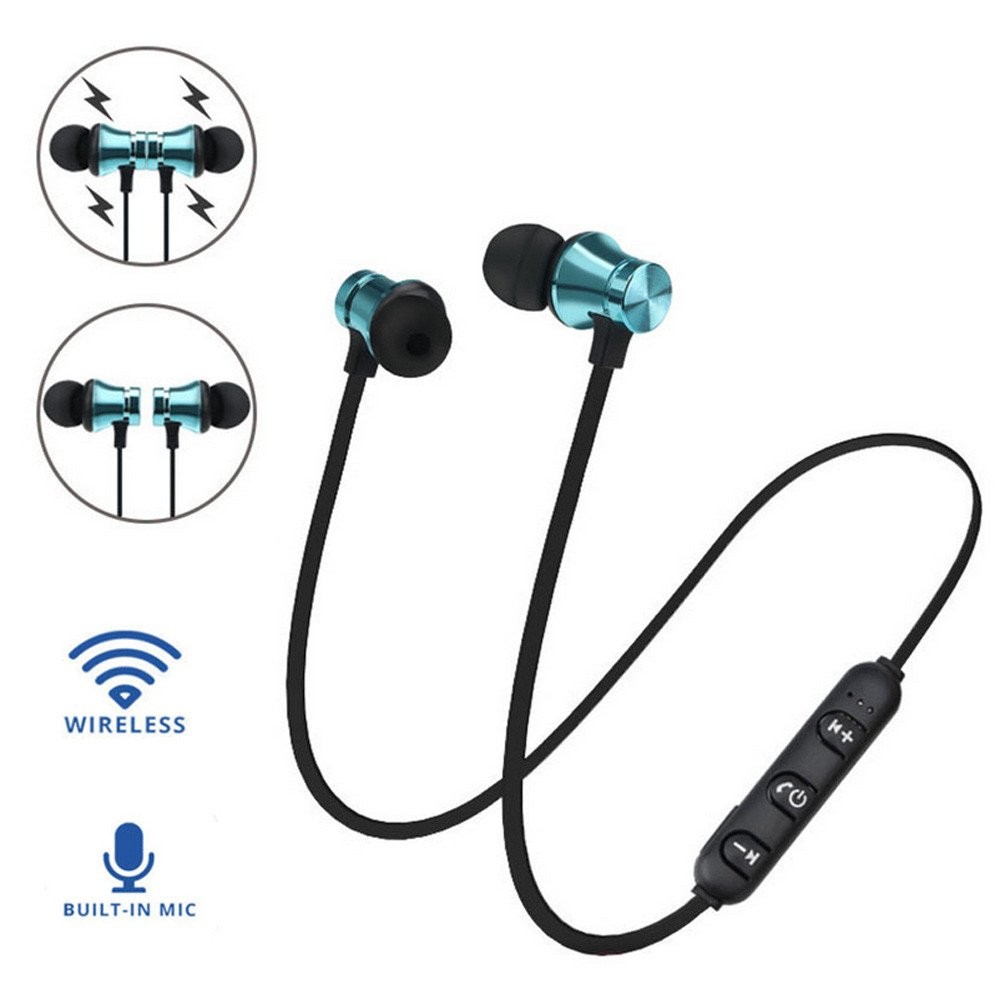 Tuscom Stereo Magnetic Bluetooth Wireless,Earbuds Hands-Free with Mic,for Cell Phone & Voice
