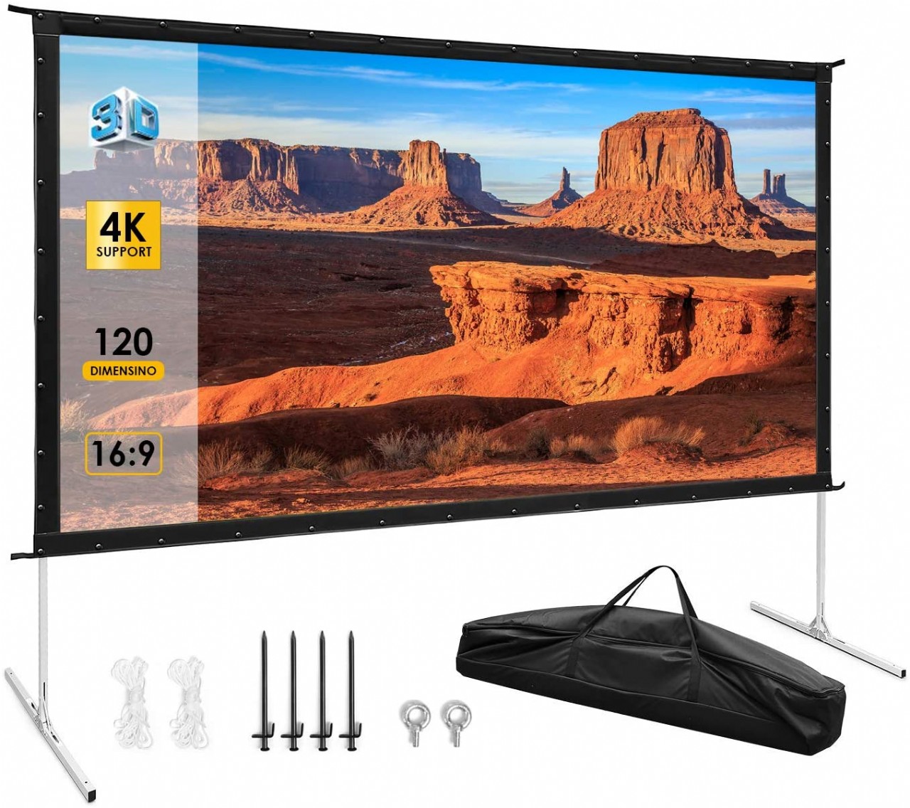 TUSY Projector Screen with Stand 120
