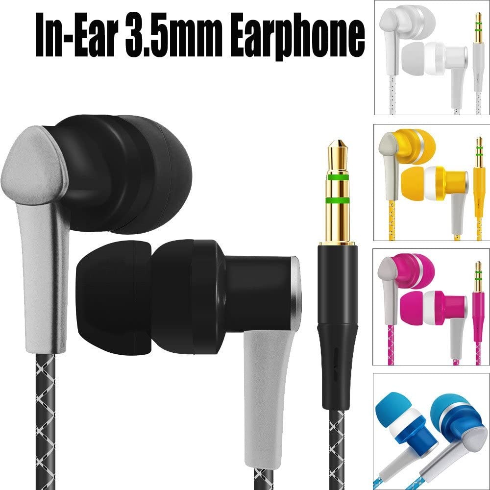 Universal 3.5mm in-Ear Stereo Earbuds Earphone for Cell Phone BU Earbuds Sport Headset Headphones