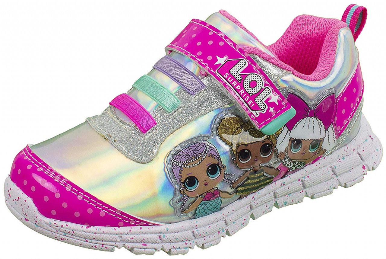 urprise Girls Sneakers, Light Up Fashion and Athletic Shoes with Strap, Queen Bee Deva MC Swag