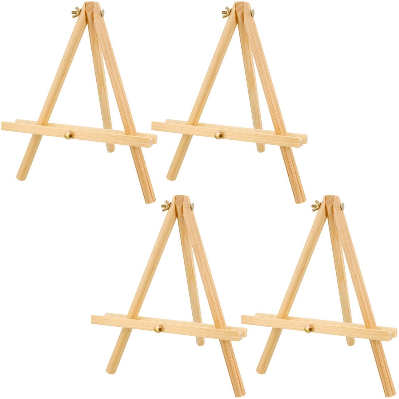 Art Easel Set, 14" Tall Display Stand AFrame Mini Wood Painting Easels