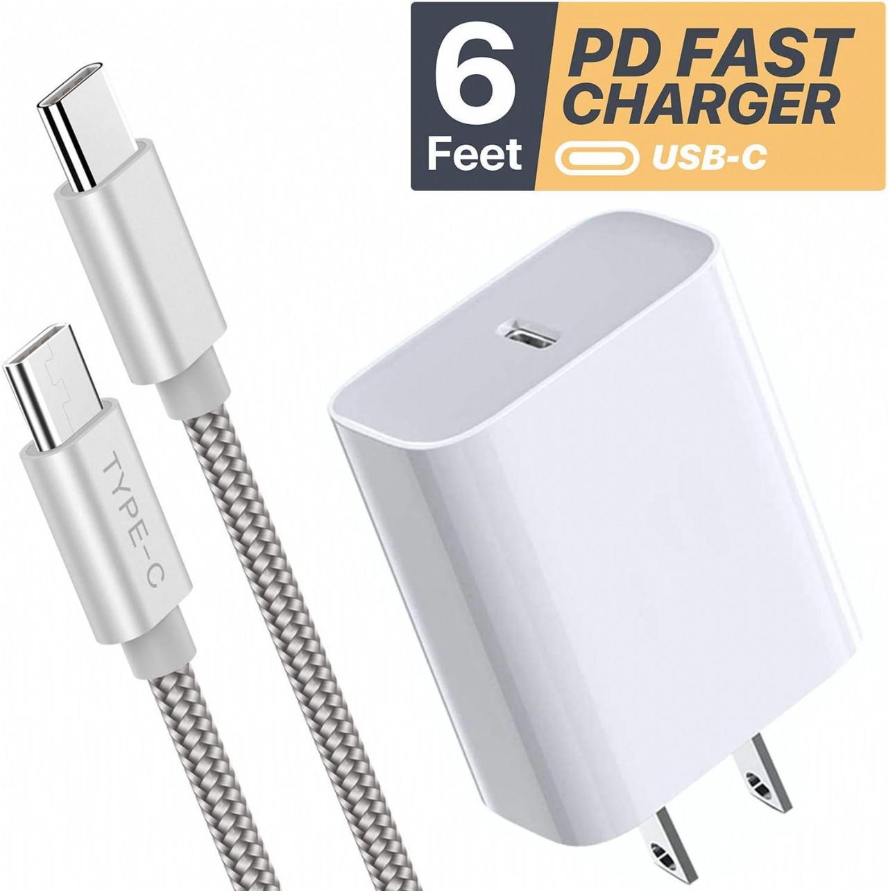 USB-C Fast Power Adapter for Latest iPad Pro (3rd Generation 11-inch and 12.9-Inch) 18W PD Quick