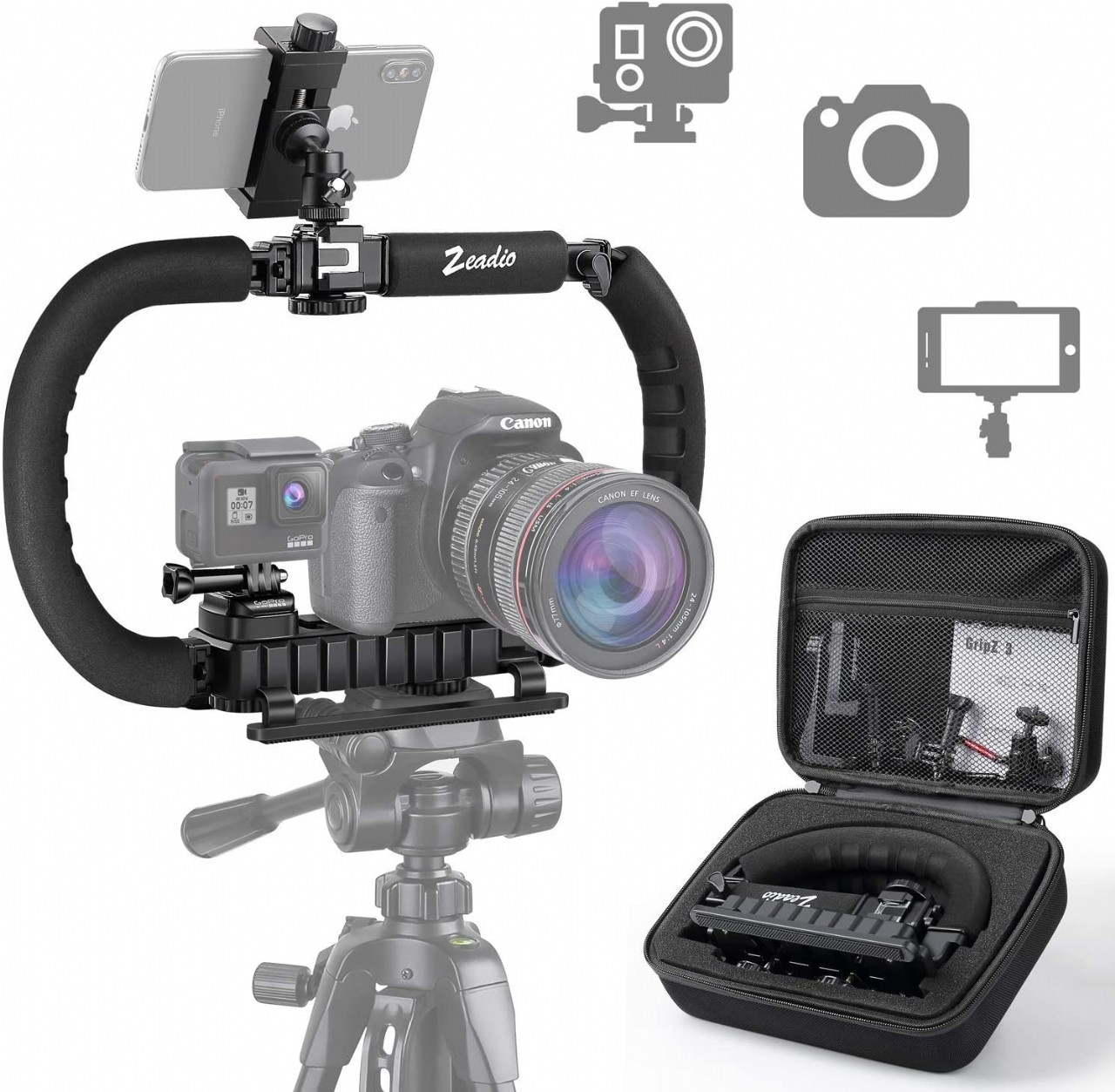 Polaroid Steady Video Action Stabilizer System For GoPro, Smartphones