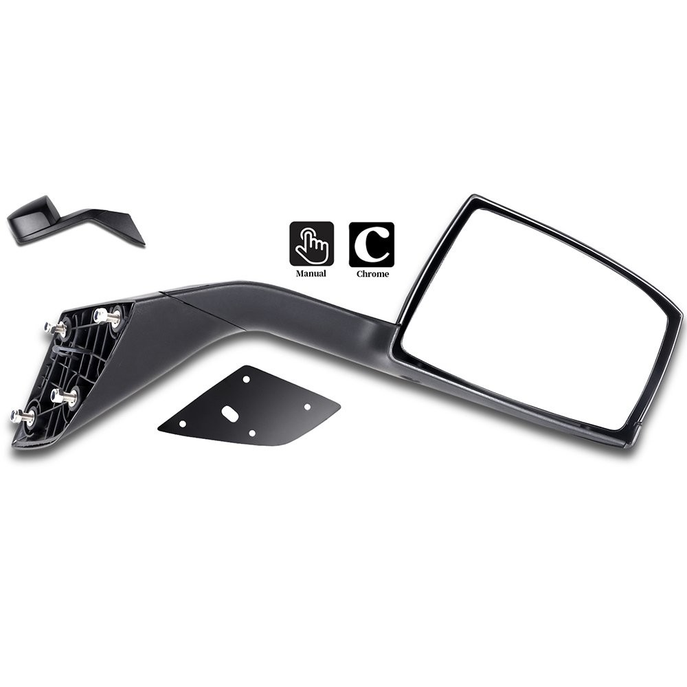 Replaces 82361058 Volvo VNL Black Hood Mirror Left Driver Side 2004-2016