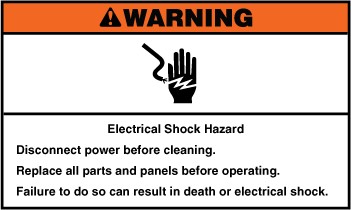 warning electrical shock hazard