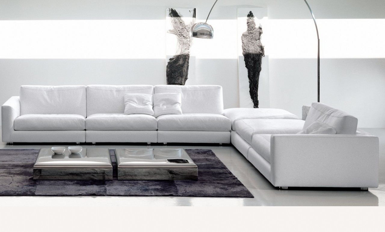 White L-Shaped Sofa Designs for Your Living Room