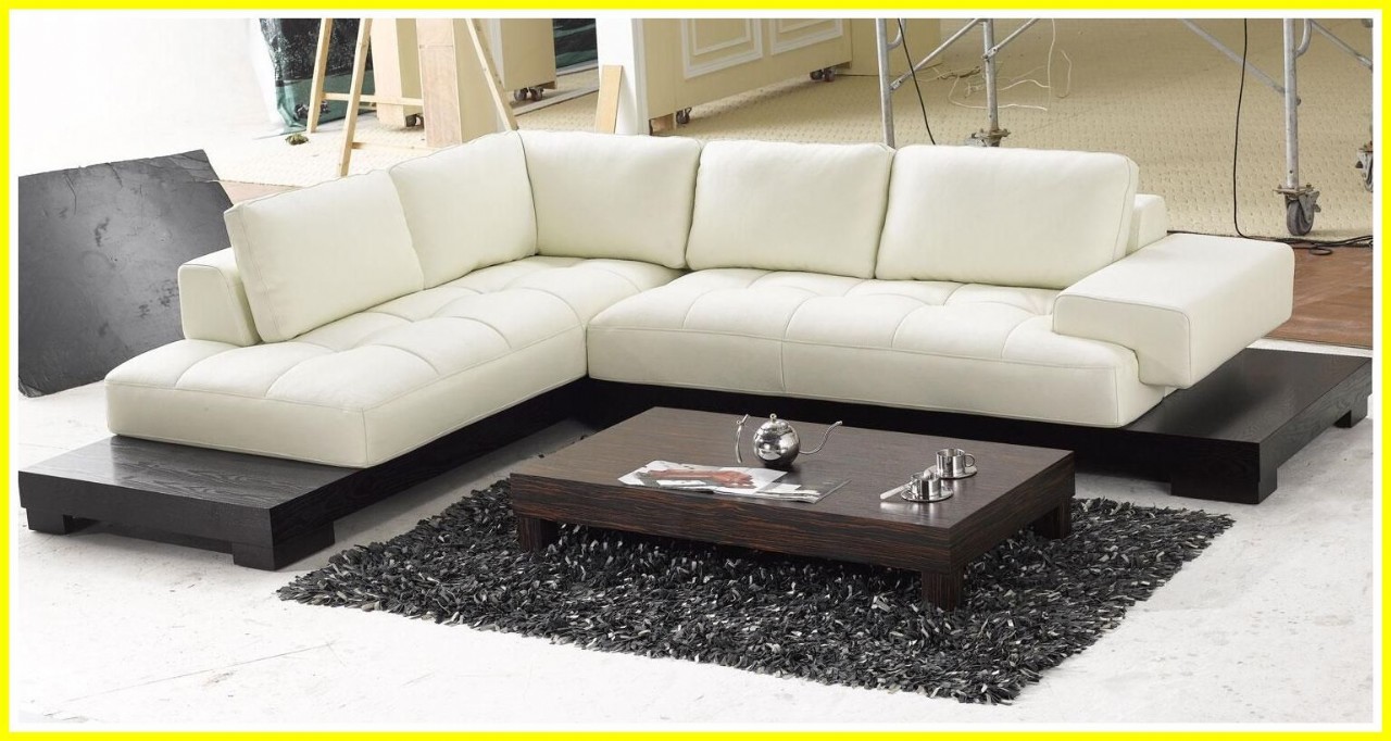 White Leather L-Shaped Sofa Designs for Your Living Room