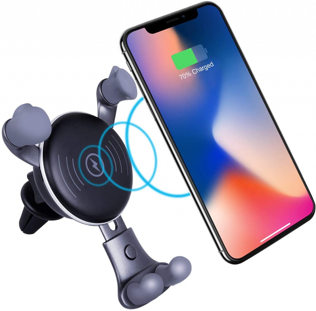 Wireless Charger,TaoTens Cell Phones Accessories Car Mount, Air Vent Phone Holder 10W Charge
