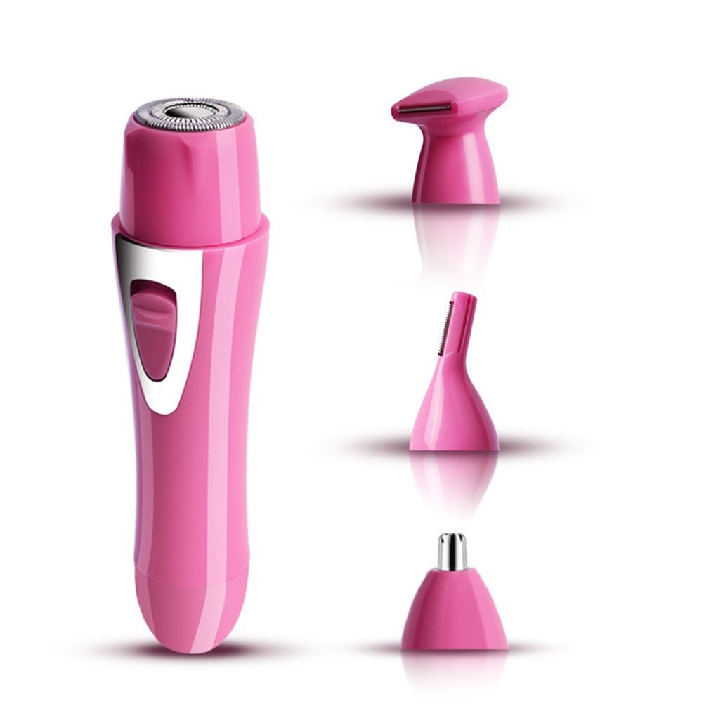 Women's Painless Hair Remover, Wishesport 4 in 1 Electric Shavers for Women with Facial Hair Removal