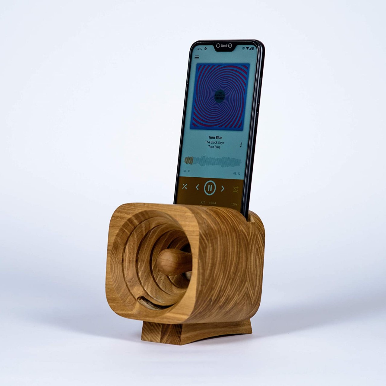 Wood Phone Speaker Stand with Sound Amplifier Cell Phone Stand Holder Wooden Dock Stands Compatible