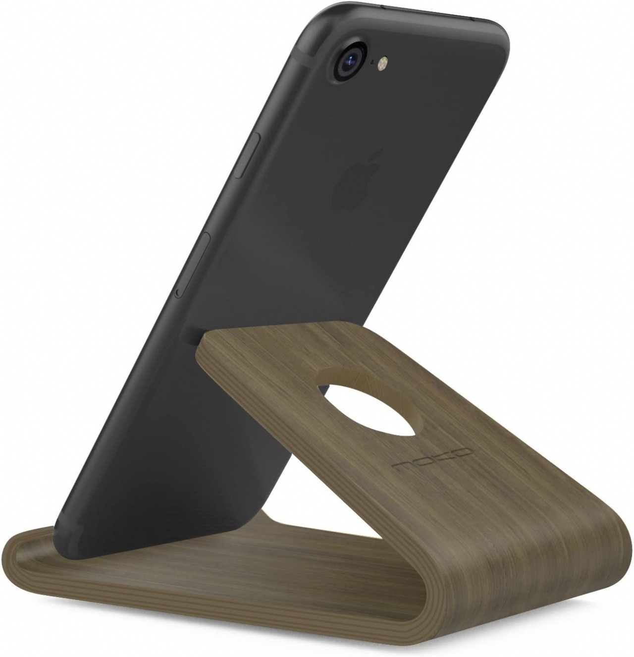 Wooden Cell Phone Stand, Smartphone Desktop Holder, Mobile Phone Holder Cradle, Fits with iPhone 11