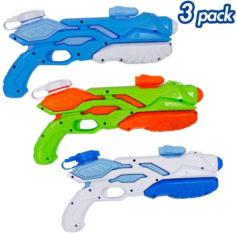 Zcaukya Super Water Guns for Kids, 3 Pack Soaker Blaster Pump for Kids Adults, Squirt Guns Swimming