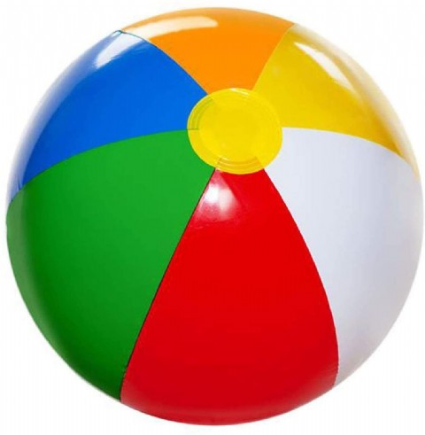 4E's Novelty Bulk Large 18-inch Inflatable Beach Balls Pack of 6 Summer Beach & Pool Party Supplies