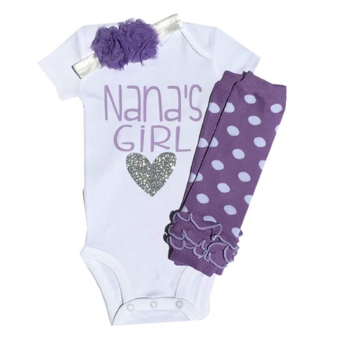 Baby Girl Outfit Grandma Nana's Girl 3 Piece Set Baby Girl Clothes