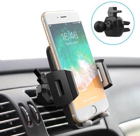 Cell Phone Holder for Car, Universal Car Holder Phone Mount, Quntis Car Air Vent Stand Cradle 360
