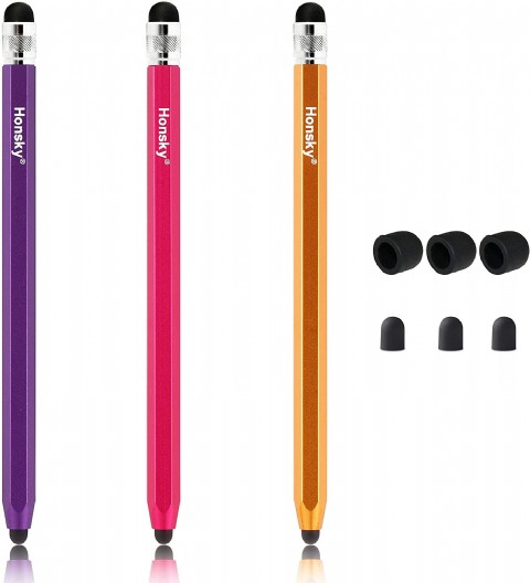 Cell Phone Stylus, Tablet Stylus for Touch Screens: Universal Slim Long Metal Pencil-Like Stylist
