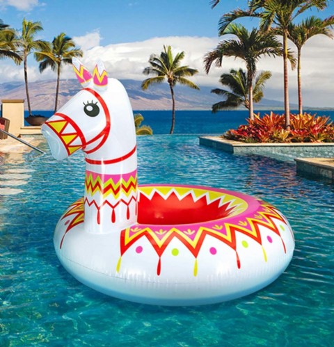 Geefuun Llama Pool Float Party Inflatable Alpaca Pinata Ride On Beach Swimming Ring Fiesta Mexican