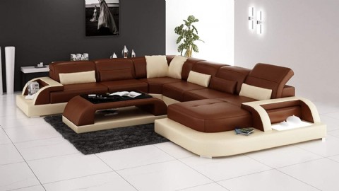 Luxury Contemporary Modern Leather Lounge Living Room Design