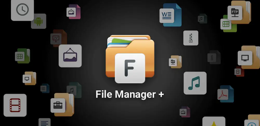 Android file manager app icons and interface preview